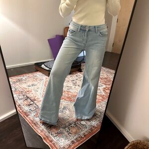 Pilcro and the Letterpress Wide Leg Jeans 26 Petite